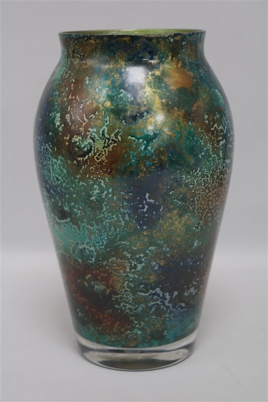 A Laque Line glass vase height 24cm